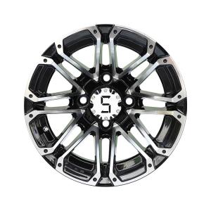Quality 4x4 Bolt Pattern Golf Cart Alloy Wheels ET-25 Machined Glossy Black Bronze wholesale