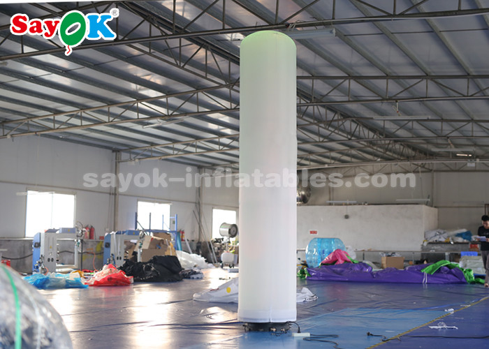 190T Nylon Cloth Inflatable Pillar With LED Lighting For Festival Decoration