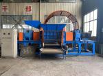 Blue 55Kw Industrial Tyre Shredder Tire Shredding And Recycling