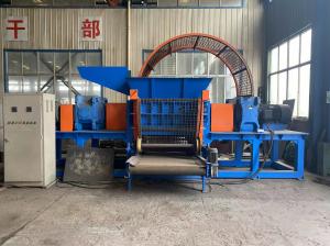 Quality Blue 55Kw Industrial Tyre Shredder Tire Shredding And Recycling wholesale
