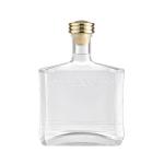 500ml Glass Collar Square Vodka Whisky Bottle Wine Glass Bottle