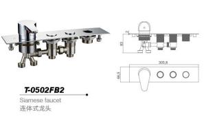 Quality Bathtub mixer,Faucet,cold/hot water basin tap T-0502FB2 wholesale
