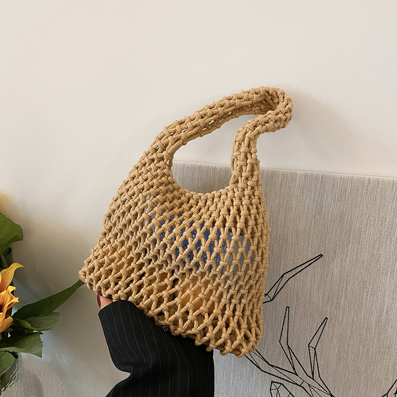 Advantageous Mix Models Travel Beach Fishing Net Handbag Woven Shoulder Bag
