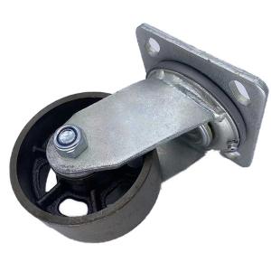 Quality 200MM Swivel High Temperature Caster Wheels Cast Iron Castors wholesale