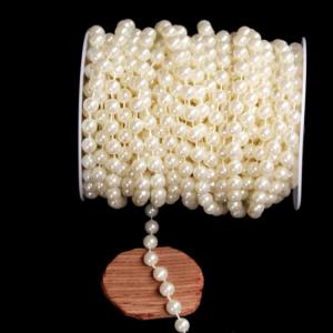 Quality High Quality DIY Handmade ABS Cream Color Plastic Pearls Link MOT Beads wholesale