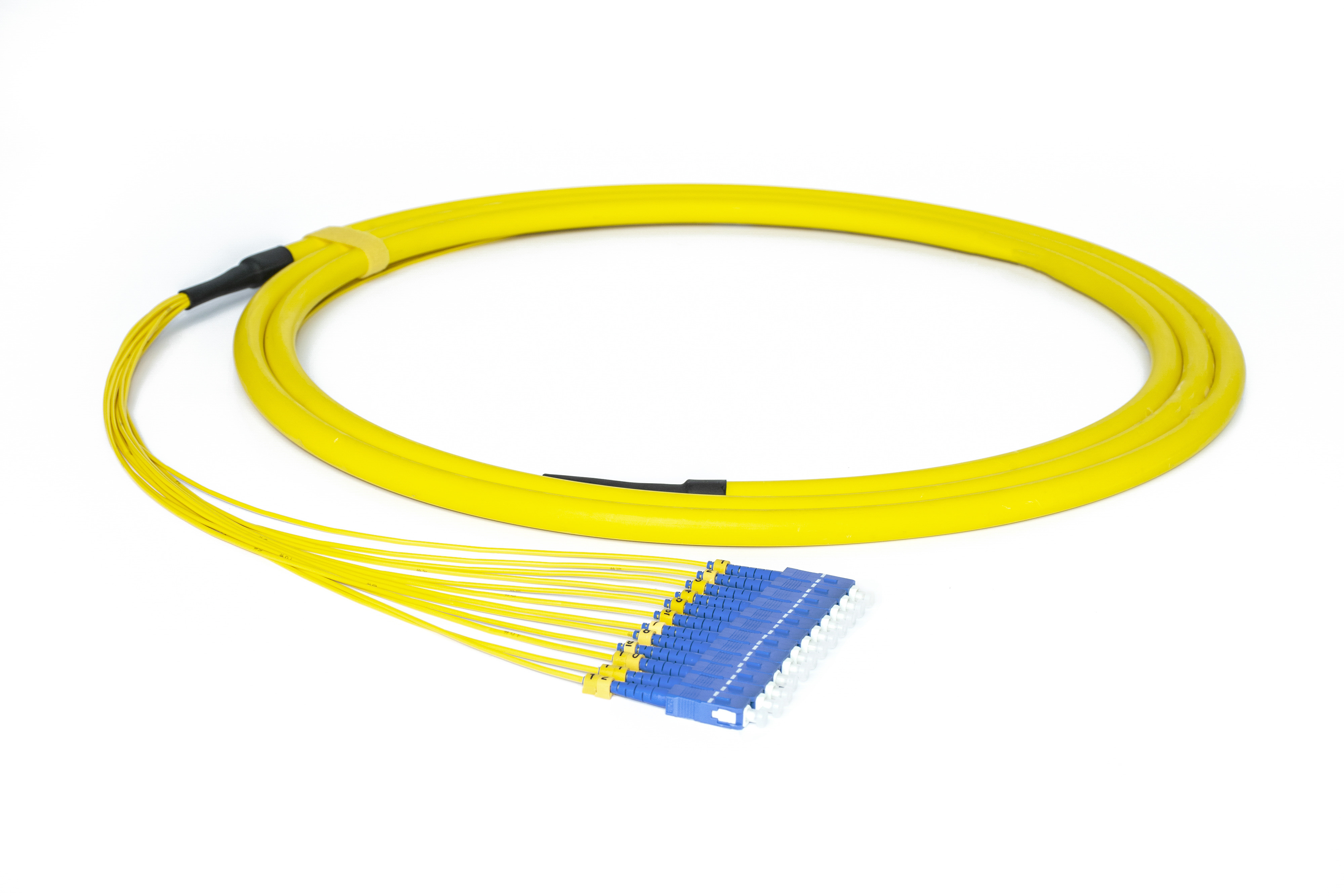 12cores SC UPC To SC UPC Fiber Optic Pre Terminated patch cord Single Mode G657A1
