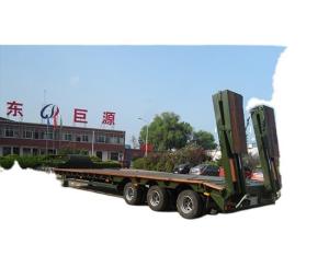 Quality 2 Axles 3 Axle 4 Axle Heavy Duty Hydraulic Low Loader Semi Trailer for Heavy Loads wholesale