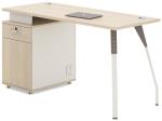 E0 E1 Board Wooden Office Computer Table With Steel Bracket Feet