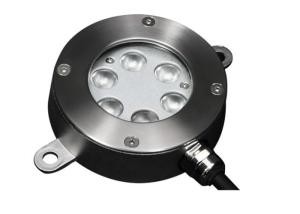 Quality Φ115mm RGB 3in1 304 Stainless Steel 18W LED Underwater Lights With SS Support Frame wholesale