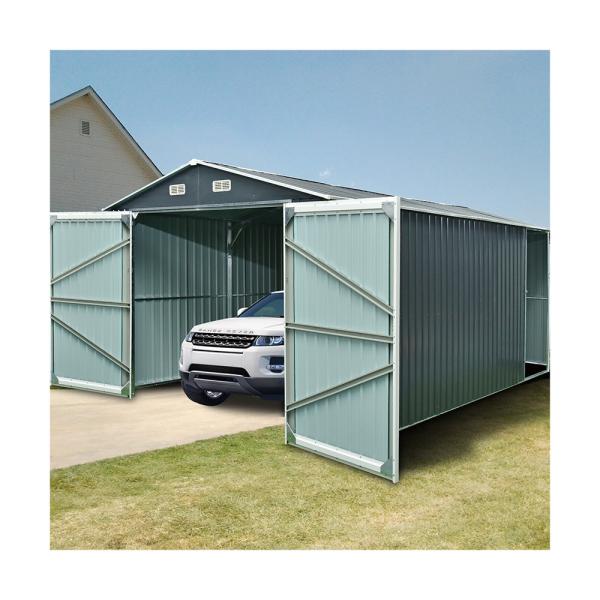 13x10 20x10 Metal Shed , Large Metal Storage Shed 15m2 18m2 Anthracite Green