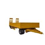 Farm 2-Axles Flat Platform Flatbed Drawbar Full Trailer With Ladder