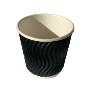 Quality Cute Printed 8 Oz Disposable Ripple Coffee Cups Lightweight Triple Wall wholesale