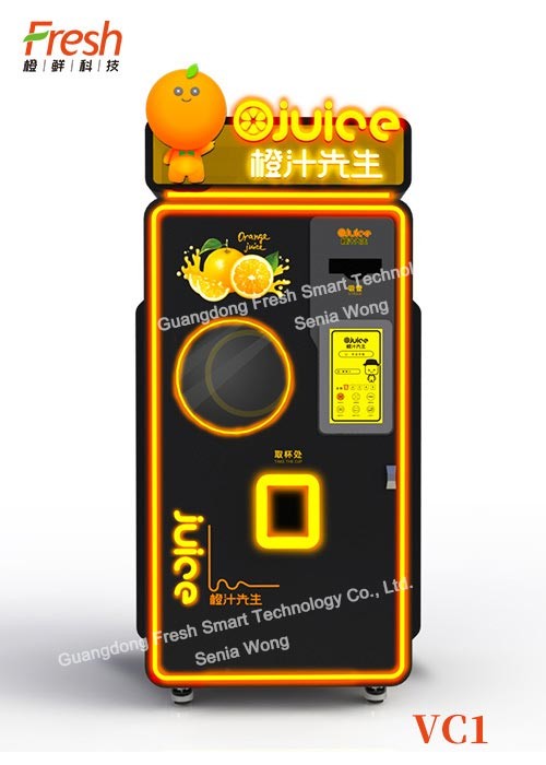 800W Fresh Fruit orange Juice Squeezing Automatic Beverage Vending Machine MDB system with Ozone Sterilization Device
