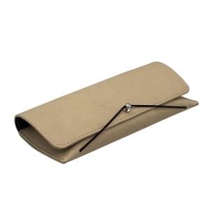 Quality Custom Gold 18CM Leather Glasses Case With Embossed Logo wholesale