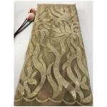 Beautiful sequins lace fabric embroidery french lace fabric for wedding tulle