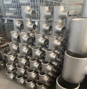 Quality 316 304 Reducing Stainless Steel Tee Fittings KS Butt Weld 48 X 22 Inch wholesale