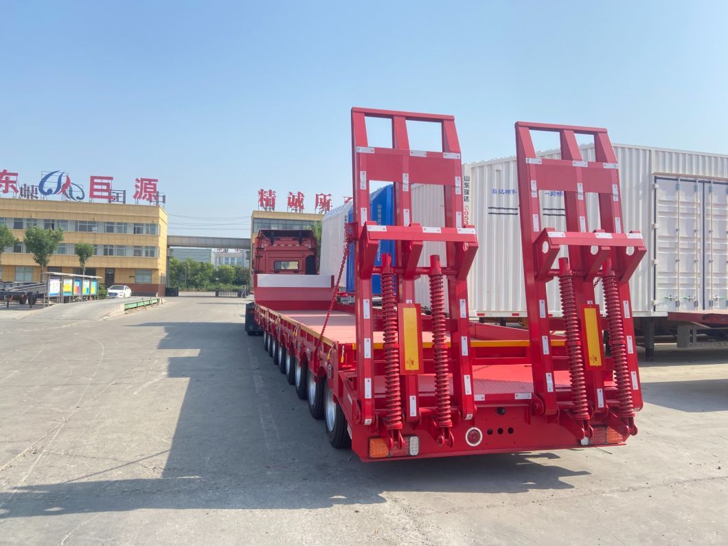 Factory Price 3 /4axles Lowbed Semi Truck Semi Trailer 80 Tons Payload Trailers for Sale