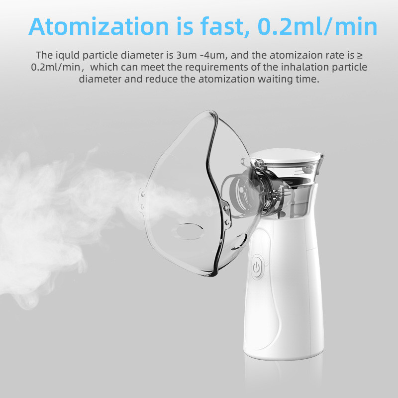 GB/T 18830-2009 Handheld Portable Nebulizer Efficient White Quiet Portable Nebulizer
