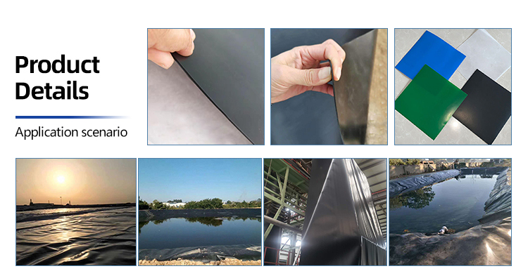 High Tensile Strength 1.5mm HDPE Geomembrane Liner for Landfill Dam Fish Farm and Pond