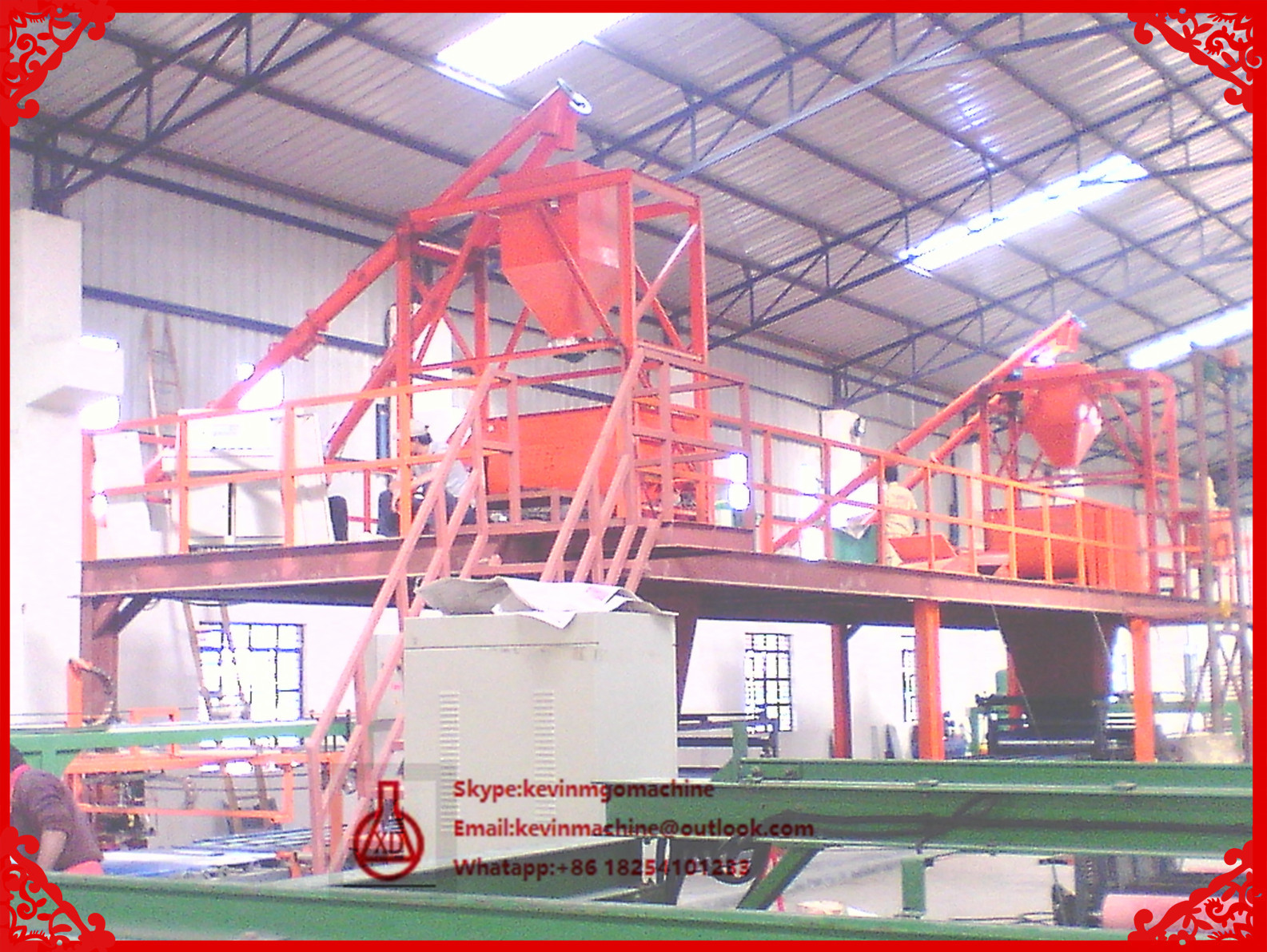 Automatic Eps Sandwich Panel Mgo Board Production Line for Cement / Mgo / Wood Saw Powder