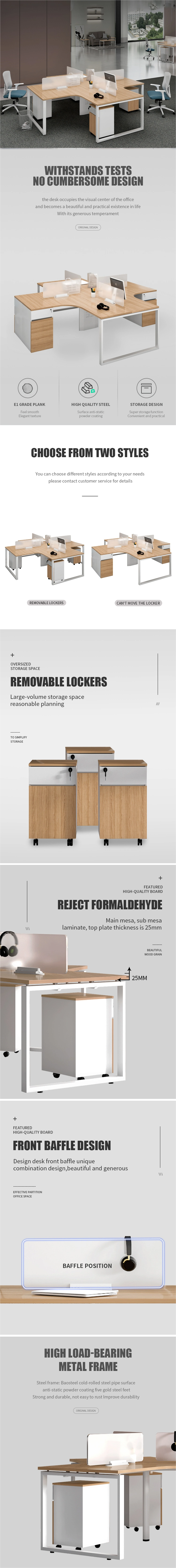 Modern Executive Desks For Staff Workstations ISO9001/ISO14001 Certified