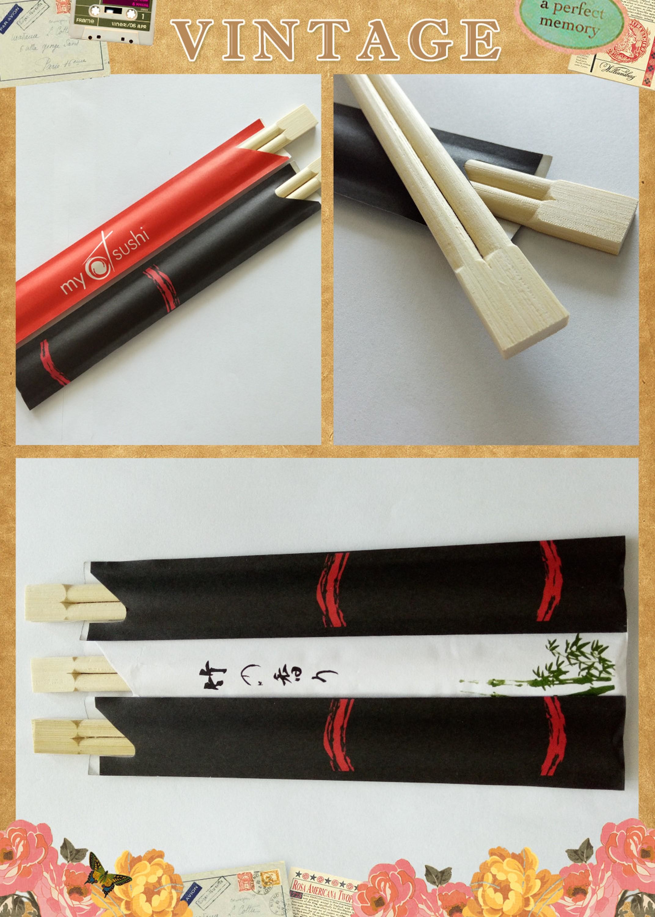 24cm Compostable Disposable Wooden Chopsticks , Barbecue Custom Made Chopsticks
