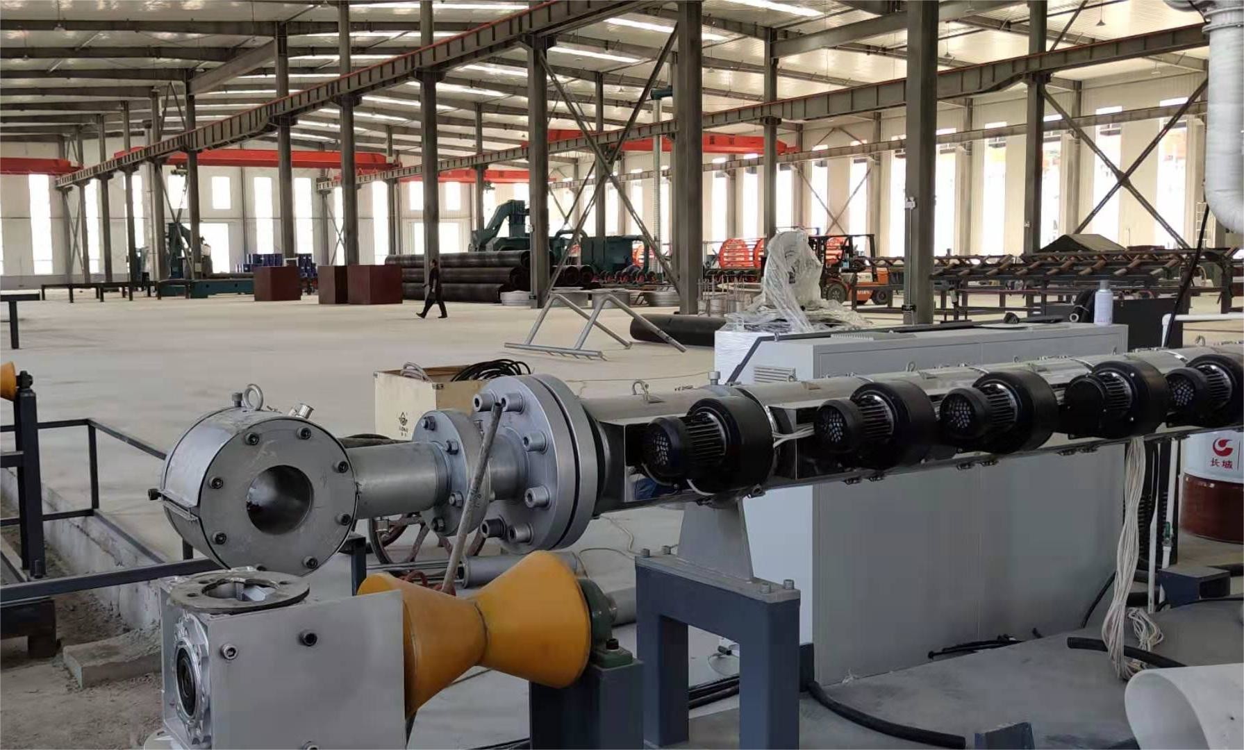 HDPE Pipe Extrusion Line Plastic Sheet Extruder 75mm-250mm