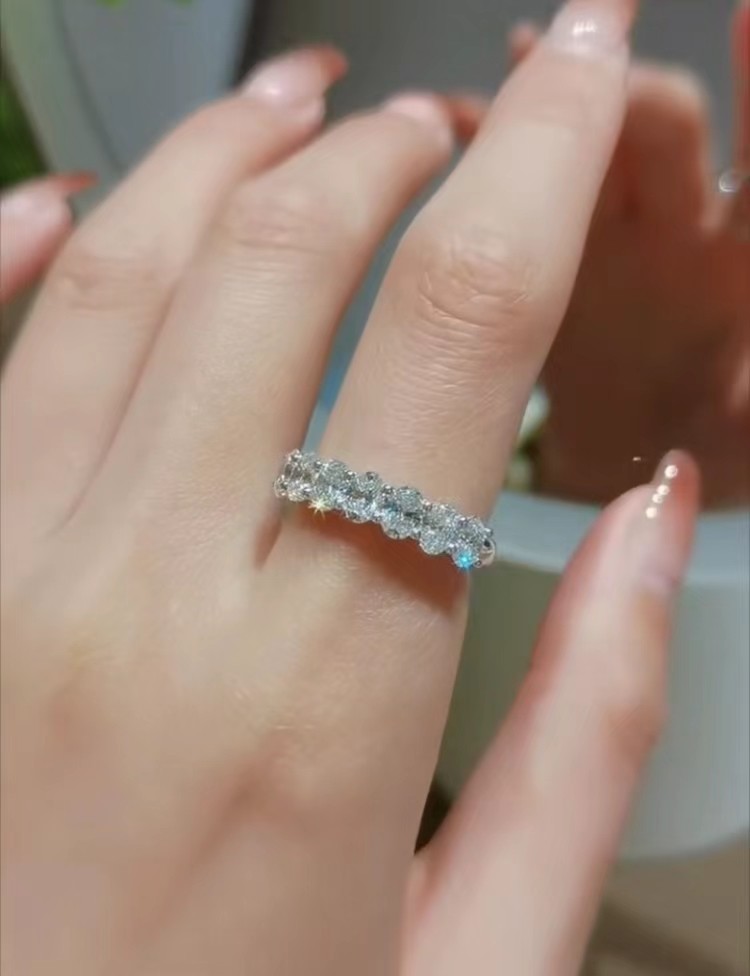 Oval Eternal Lab Grown Diamond Rings For Wedding Gift Proposal Ring