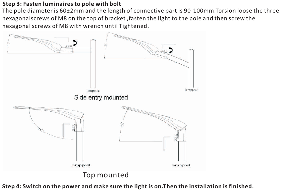 External Intelligent Led Street Lights 120W Protection Outdoor Public Projects