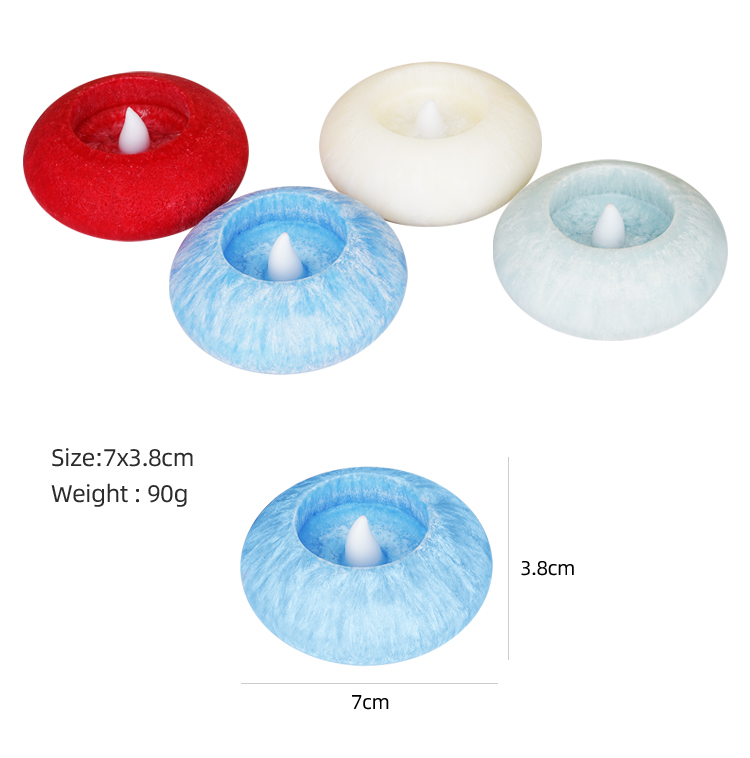 Weddings LED Candle Flicking 3D Flame Real Wax Waterproof Floating Remote Control