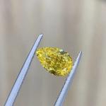 Pear Cut Synthetic Lab Grown Canary Diamonds IGI Certified