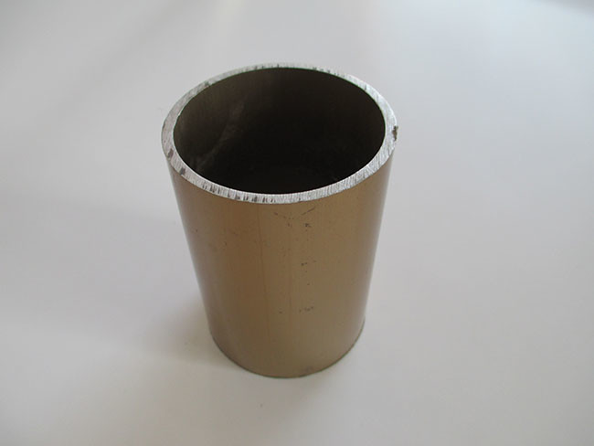Golden Electrophoresis Aluminum Tube Profiles 60 * 5 Round Shape ISO Approved