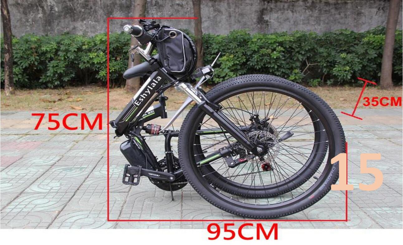 31MPH 26 Inch Folding Electric Bike With 1000W Rear Hub Motor