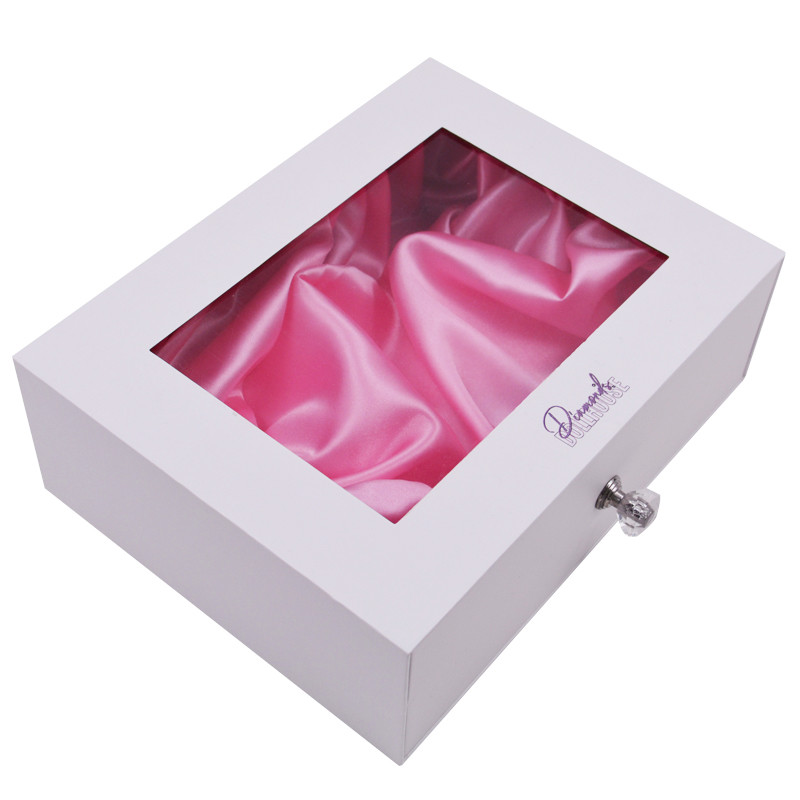 130g Fancy Paper Drawer Gift Boxes Silk Insert Cardboard Cosmetic Boxes
