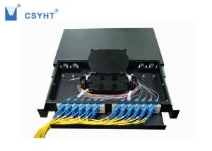 Quality 24FO ODF rack mounted fiber optic patch panel 19inch 1U height wholesale