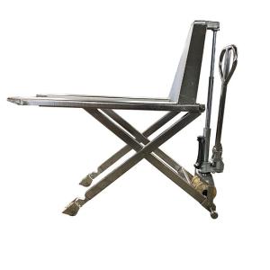 Quality 1.5 Ton Single Scissor Lift Table Stainless Pallet Truck Lifting Height 31.50in Manual Scissor Lifter wholesale