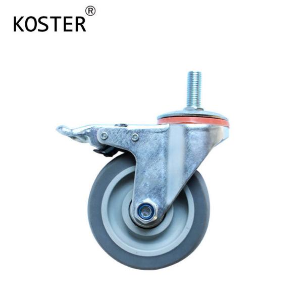 75mm/100mm/125mm Industry Trolley Grey Polyurethane Plastic Caster Wheel with