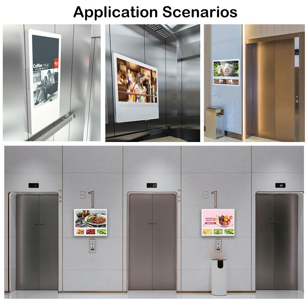 Wall Mount LCD Digital Signage Single Dual Screen Digital Signage 21.5''/19''/18.5''/15'' CMS Control Wifi HDMI