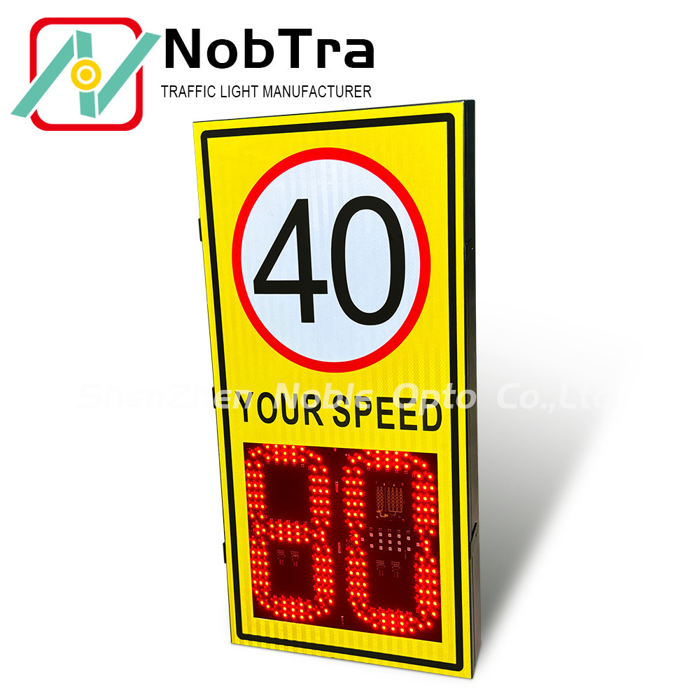 Remote Control Solar Powered Radar Speed Signs with Integrated Radar and 140 Pcs LED Quantities