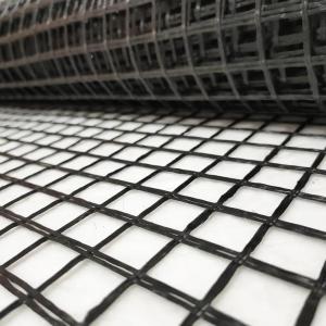 Quality Customized Fiberglass Biaxial Geogrid 120kn Pavement Reinforcement wholesale