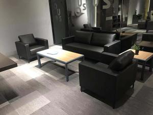 Quality Wood Single Leather Sofa , DIOUS Office Reception Seating wholesale