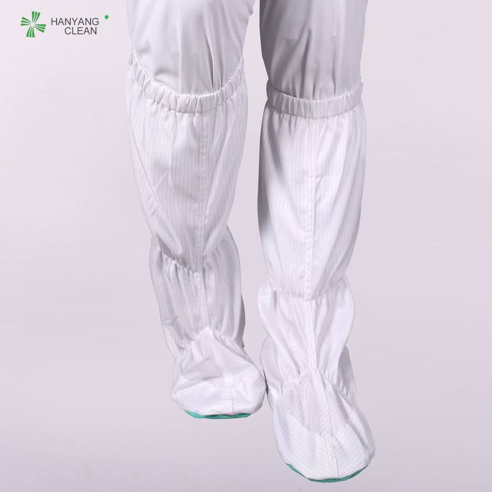Anti static ESD cleanroom PVC safety booties boots with soft sole