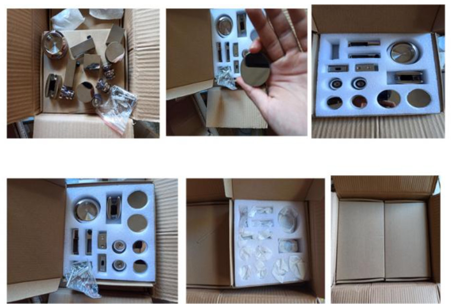 Water Retardant Shower Screen Wheels High Strength Rectangle Shape