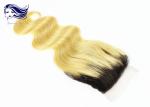 Ombre Color Brazilian Hair Lace Closure , Weave Lace Closure Human Hair
