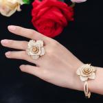 Hot Sale CZ Flower Ring CZ Gold Ring For Women Fashion Zirconia Ring Wedding