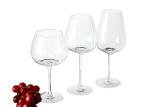 Food Grade Lead Free Vertical Stripes Crystal Wine Glasses 590ml Red Wine Glass