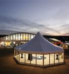 Large Hexagonal Marquee Tent With Glass Door UV Resistance Cover