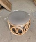 Luxury Cane Modern Tea Table Wooden Wicker Rattan Bar Chairs Outdoor Garden Sofa