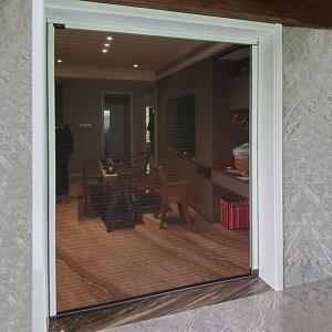 Quality Anti Mosquito Fiber Gray Net Trackless Screen Door Solution wholesale