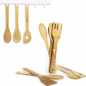 Quality 300mm Biodegradable Bamboo Shovel Utensils Set Practiced Tools Reusable For Home Kitchen Restaurants Hotel Food Cooking wholesale